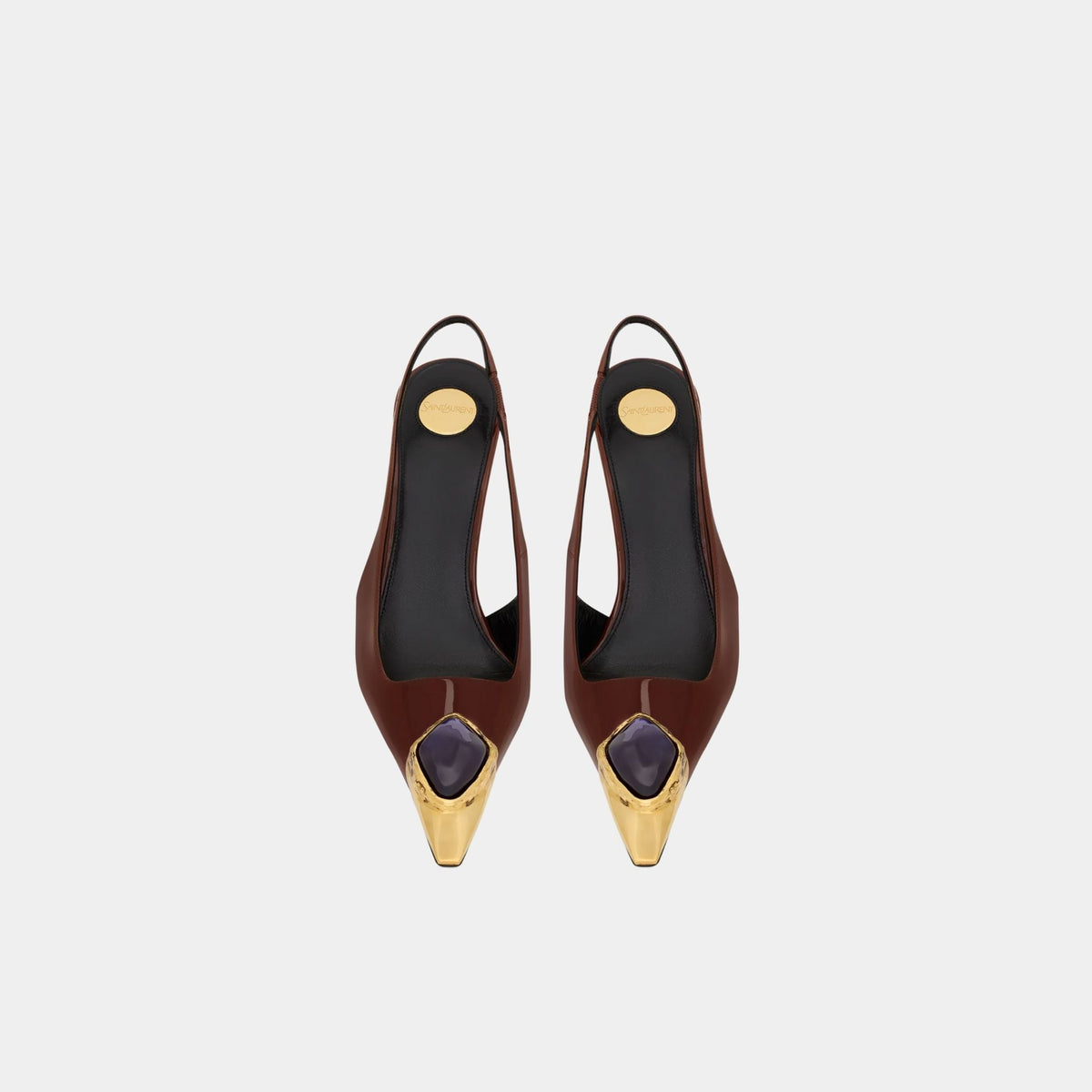 Loulou Patent Leather Slingbacks