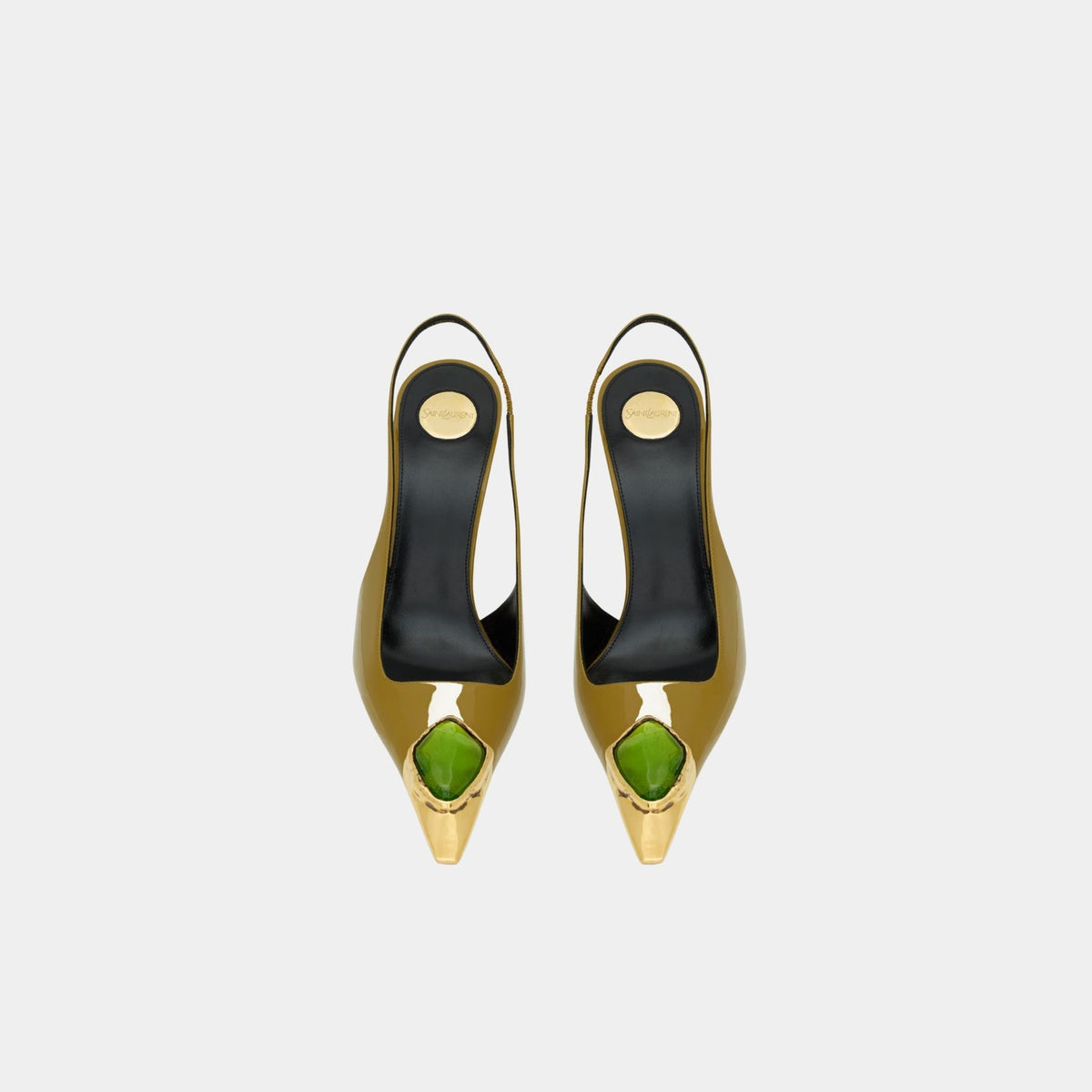 Loulou Patent Leather Slingbacks