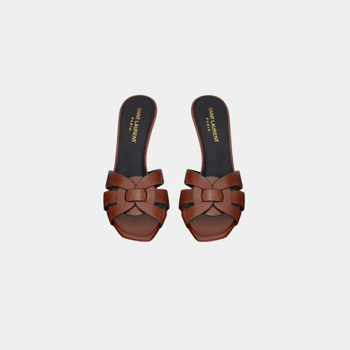 Tribute Heeled Mules In Smooth Leather