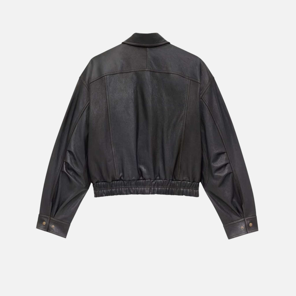 Bomber Jacket In Grained Lambskin