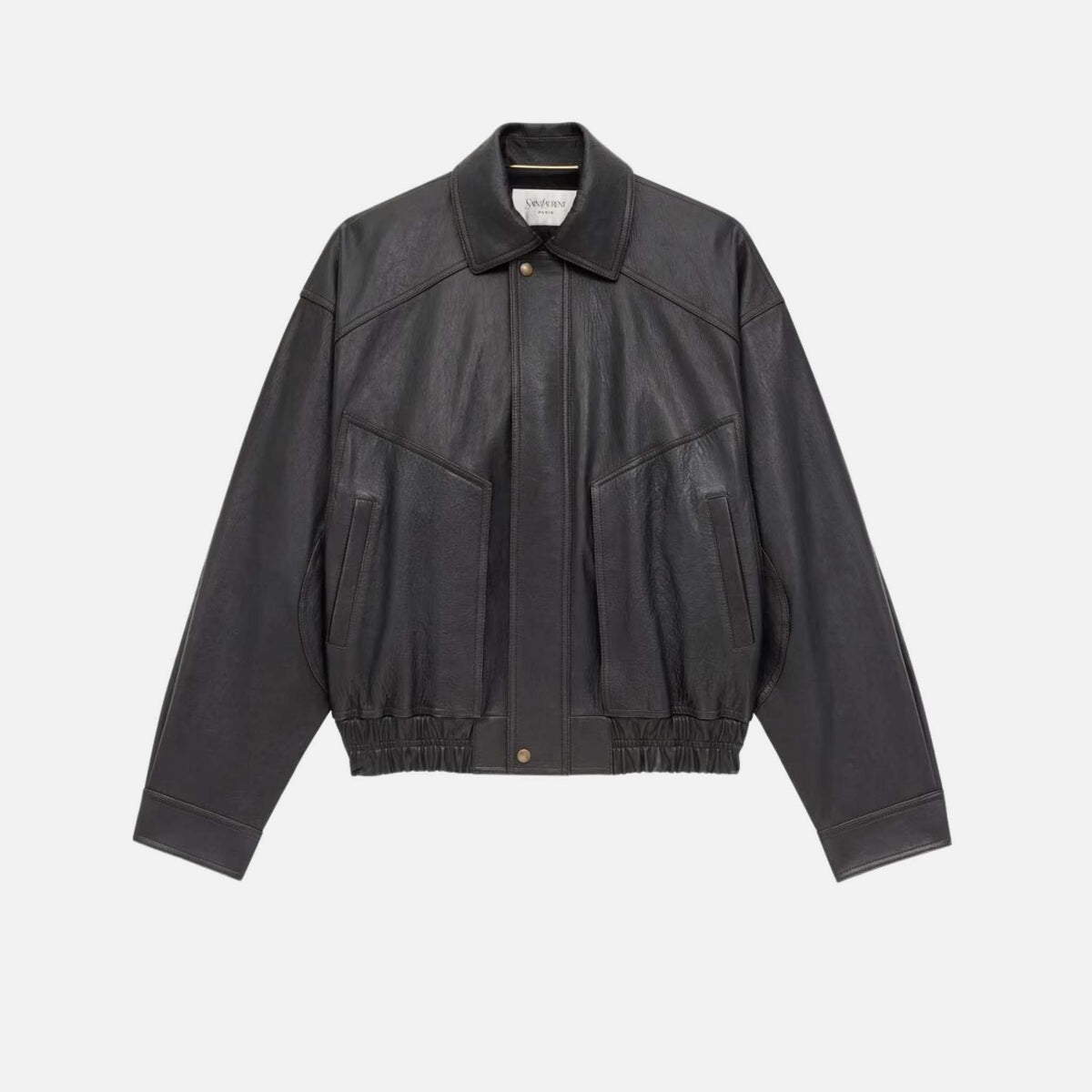 Bomber Jacket In Grained Lambskin